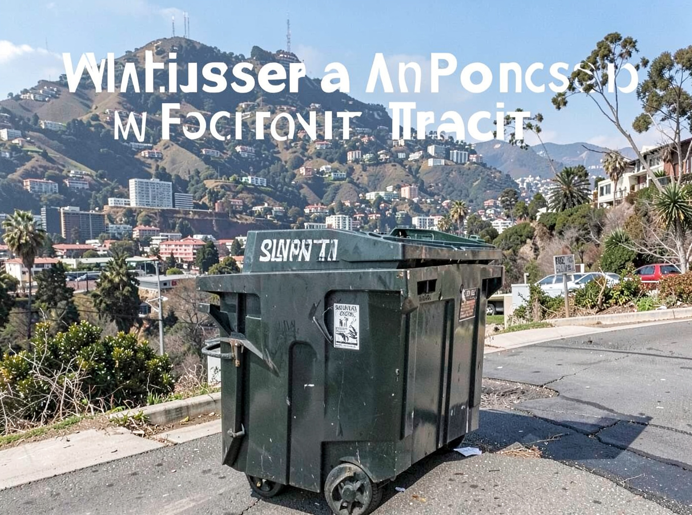 Placing a Dumpster on San Francisco Hills Without Blocking Traffic